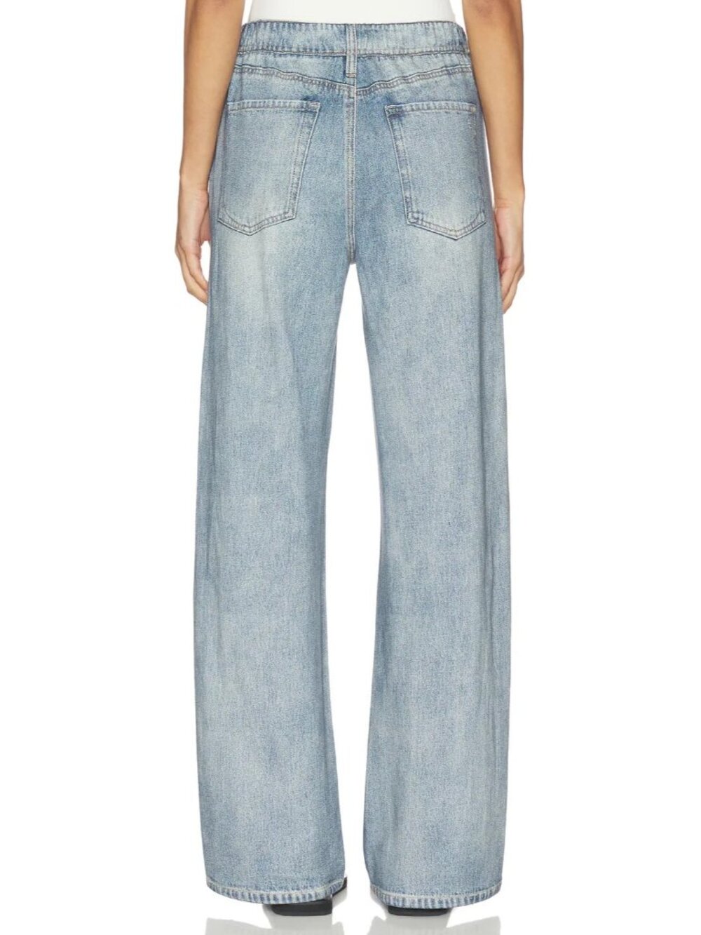 NWT rag & bone Miramar Terry in Coney Track Stripe Printed Faux Jean Pants L - Picture 5 of 12